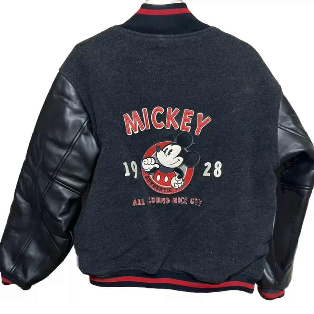 Vintage Mickey Mouse Letterman Style Jacket - Size M - Adult